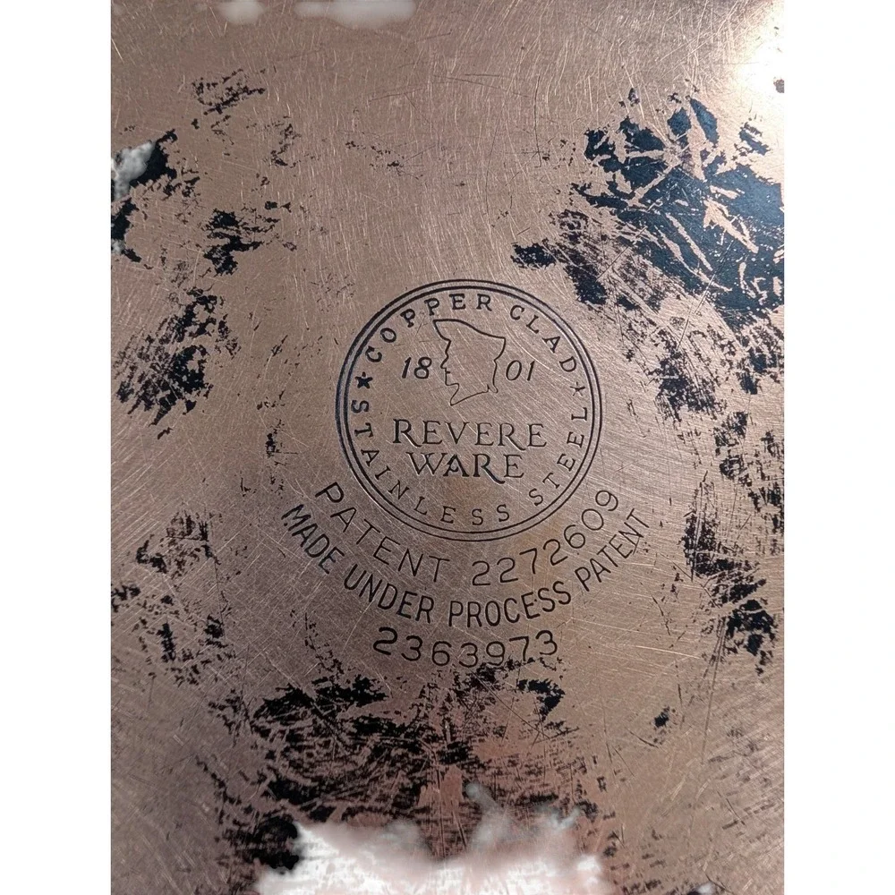 Vintage Revere Ware Copper Bottom 6 Quart Dutch Oven With Dome Lid 1801 Pre 1968